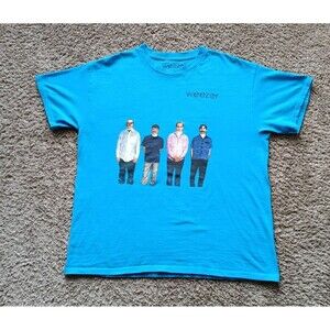 Weezer T-Shirt Men's Large Graphic Print Blue Short Sleeve